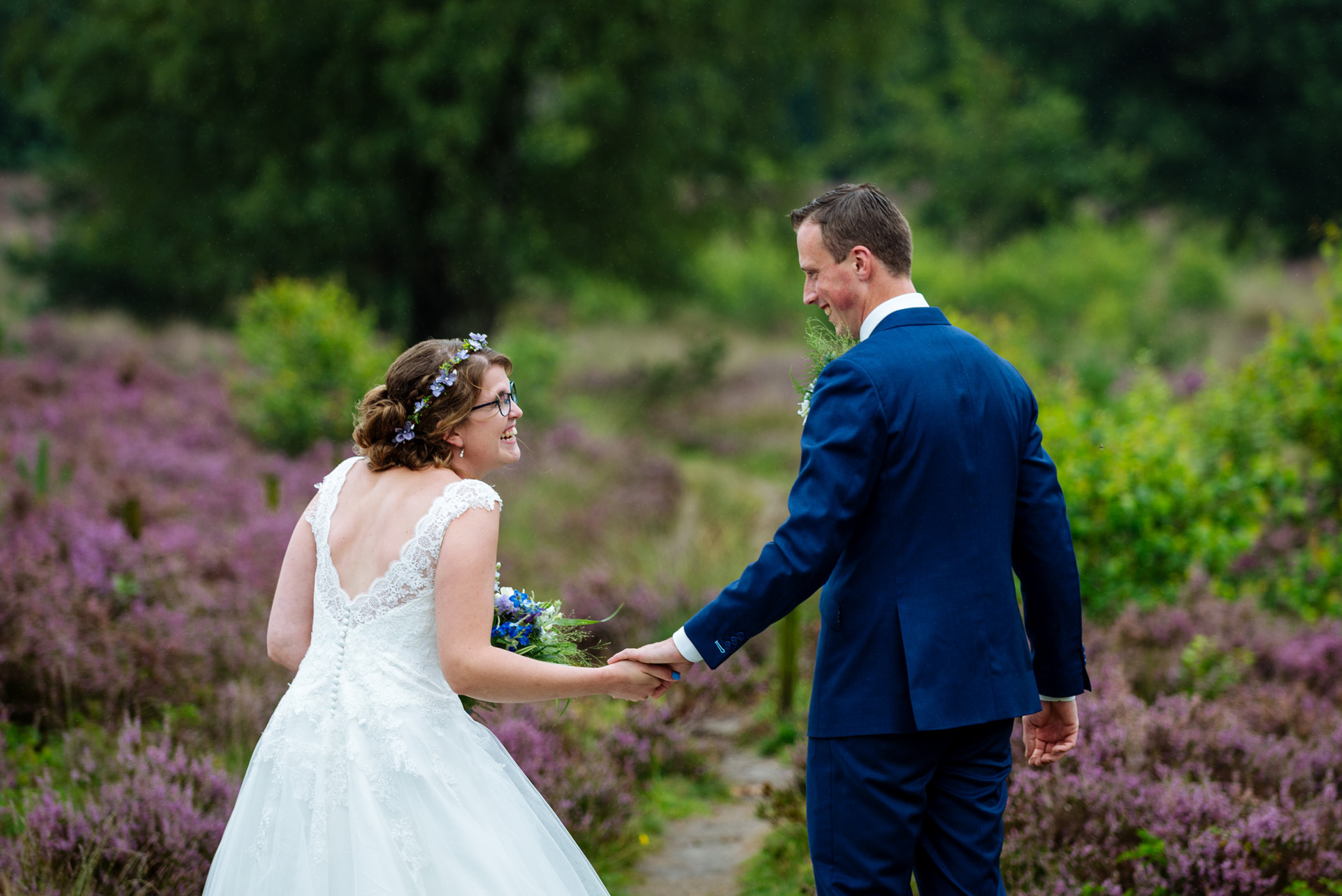 Bruidsfotograaf Trouwen op de Hei - De Mof - Leusden