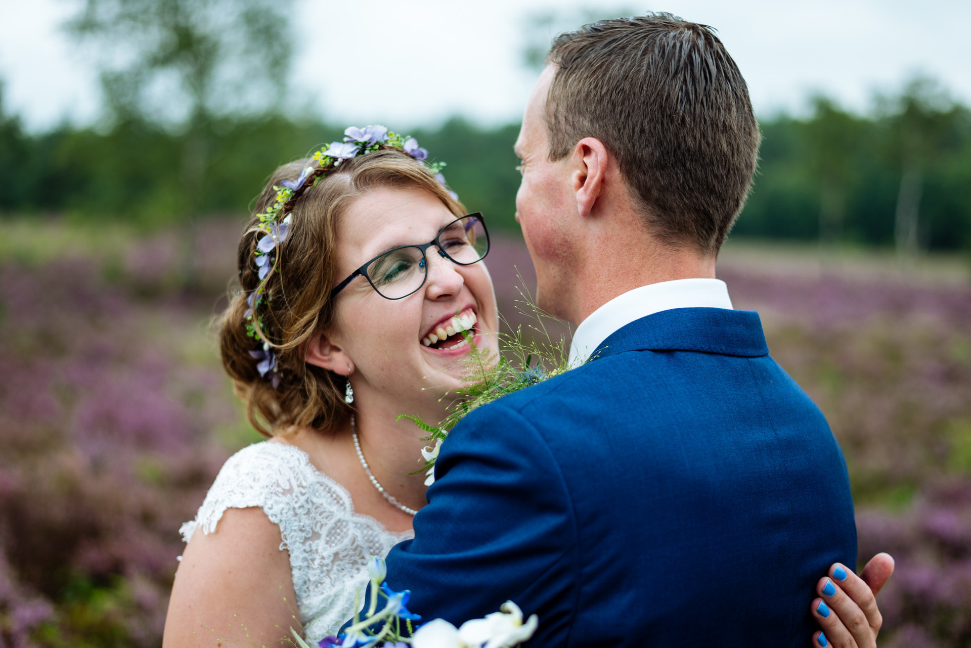 Bruidsfotograaf Trouwen op de Hei - De Mof - Leusden